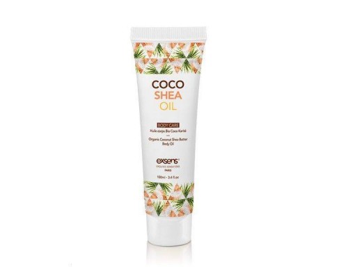 Органическое кокосовое масло Карите (Ши) для тела EXSENS Coco Shea Oil 100 мл, сертификат ECOCERT