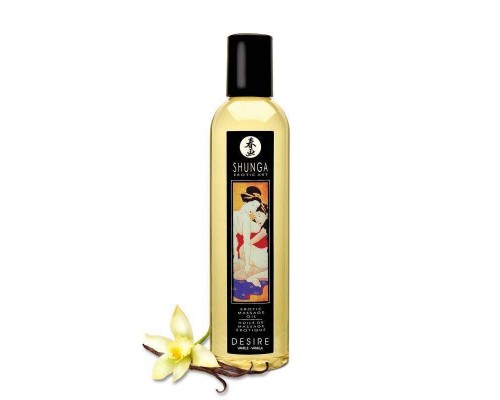 Массажное масло Shunga Desire - Vanilla (250 мл) натуральное увлажняющее