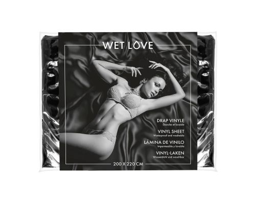 Простыня из винила Fetish Tentation Wet Love Black 220x200 см