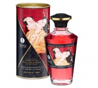 Разогревающее масло Shunga Aphrodisiac Warming Oil - Sparkling Strawberry Wine (100 мл) без сахара