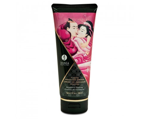 Съедобный массажный крем Shunga Kissable Massage Cream - Raspberry Feeling (200 мл)