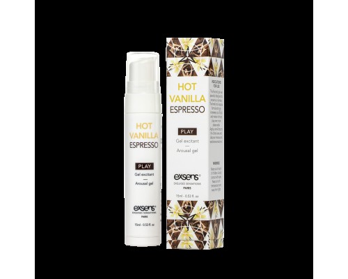 Стимулирующий гель EXSENS Kissable Hot Vanilla Espresso 15мл можно для поцелуев, охлаждающий