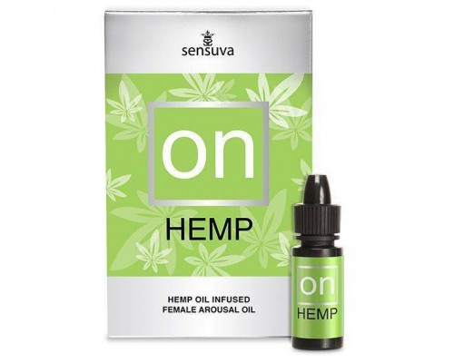 Возбуждающе капли для клитора Sensuva - ON for Her Hemp Infused Arousal Oil (5 мл) с маслом конопли