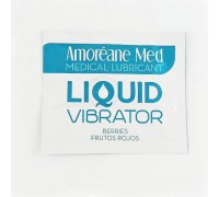 Пробник лубриканта с эффектом вибрации Amoreane Med Liquid Vibrator Berries (2 мл)