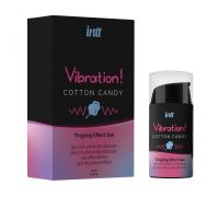 Жидкий вибратор Intt Vibration Cotton Candy (15 мл), густой гель, очень вкусный, действует до 30 мин