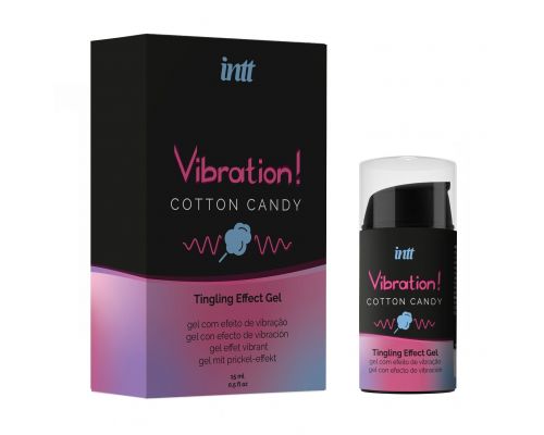 Жидкий вибратор Intt Vibration Cotton Candy (15 мл), густой гель, очень вкусный, действует до 30 мин