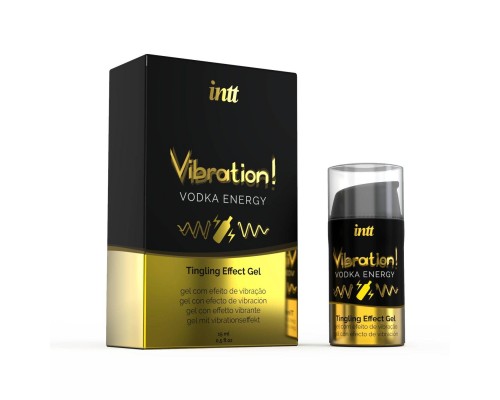 Жидкий вибратор Intt Vibration Vodka (15 мл), густой гель, очень вкусный, действует до 30 минут