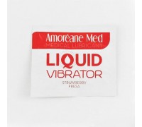 Пробник лубриканта с эффектом вибрации Amoreane Med Liquid Vibrator Strawberry (2 мл)