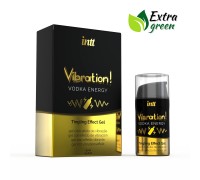 Жидкий вибратор Intt Vibration Vodka (15 мл) EXTRA GREEN, очень вкусный, действует до 30 минут