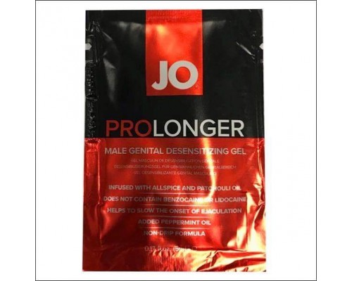 Пролонгер гель System JO Prolonger Gel (5 мл) с маслом перечной мяты, гвоздичного перца и пачули