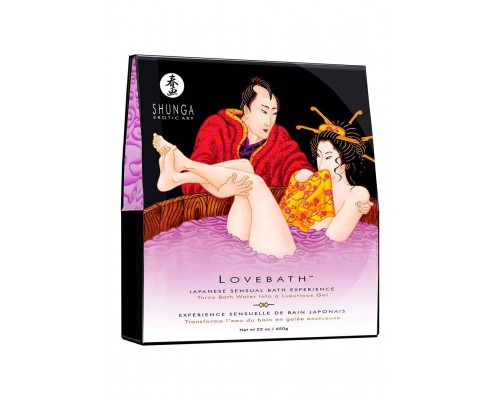 Гель для ванны Shunga LOVEBATH - Sensual Lotus 650гр, делает воду ароматным желе со SPA еффектом