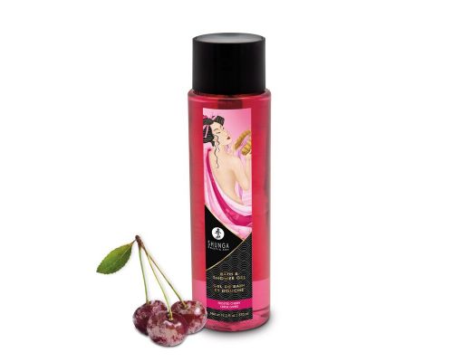 Гель для душа Shunga Shower Gel - Frosted Cherry (370 мл) с растительными маслами и витамином Е