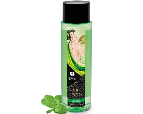 Гель для душа Shunga Shower Gel – Sensual Mint (370 мл) с растительными маслами и витамином Е