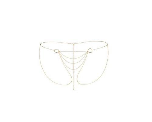 Цепочка трусики Bijoux Indiscrets Magnifique Bikini Chain - Gold, украшение на тело