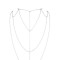 Цепочка для спины Bijoux Indiscrets Magnifique Back and Cleavage Chain - Silver, украшение для тела