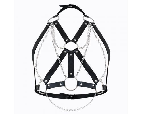 Женская портупея Art of Sex - Aiden Leather harness, Черная XS-M