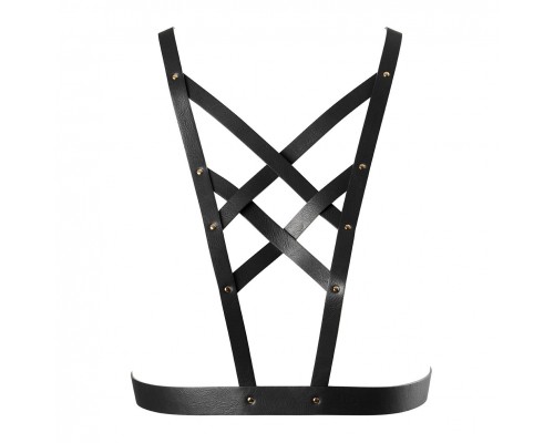 Портупея Bijoux Indiscrets MAZE - Cross Cleavage Harness Black