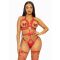 Leg Avenue Studded O-ring harness teddy Red L