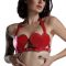 Лиф Сердце из натуральной кожи Feral Feelings - Hearts Bra Red