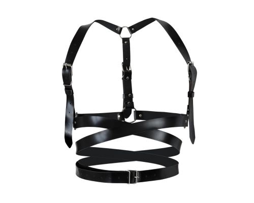 Кожаная портупея Art of Sex - Melani Leather harness, Черная XS-M