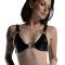 Лиф из натуральной кожи Feral Feelings - Bikini Top Black