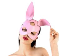 Кожаная маска Зайки Art of Sex - Bunny mask, цвет Розовый