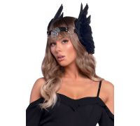 Leg Avenue Feather headband Black