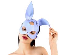 Кожаная маска Зайки Art of Sex - Bunny mask, цвет Лавандовый