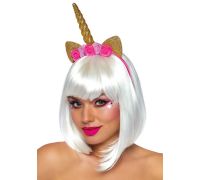 Leg Avenue Golden unicorn flower headband