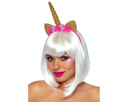 Leg Avenue Golden unicorn flower headband