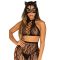 Leg Avenue Vegan leather studded catmask Black