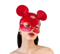 Кожаная маска зайки Art of Sex - Mouse Mask, цвет Красный