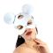 Кожаная маска зайки Art of Sex - Mouse Mask, цвет Белый