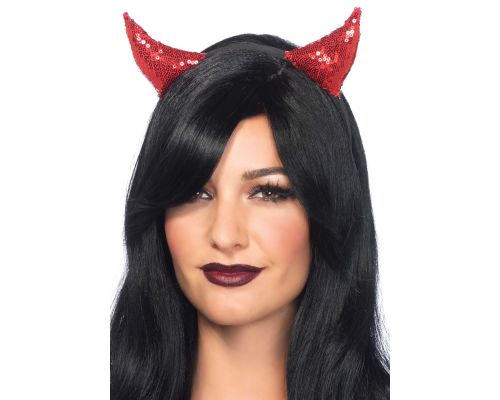 Leg Avenue Sequin devil horns Red