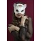 Маска кошечки Feral Feelings - Catwoman Mask, натуральная кожа, белая