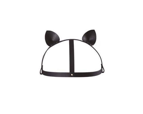 Маска кошечки Bijoux Indiscrets MAZE - Cat Ears Headpiece Black, экокожа