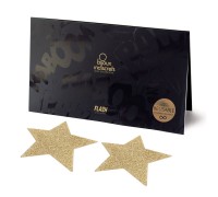 Пэстис - стикини Bijoux Indiscrets - Flash Star Gold, наклейки на соски