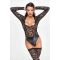 Боди Noir Handmade F296 Psyche bodysuit of lace and wetlook - M