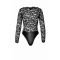 Боди Noir Handmade F296 Psyche bodysuit of lace and wetlook - M