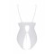 Боди Passion Ursula Body white L/XL, с ажурным декором и открытым шагом