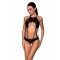 Боди из эко-кожи Passion Tamaris Body black L/XL: с ремешками и перфорацией