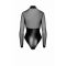 Боди Noir Handmade F321 Edge wetlook and mesh body with rings - S