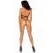 Leg Avenue Teddy with strappy open back Black O/S