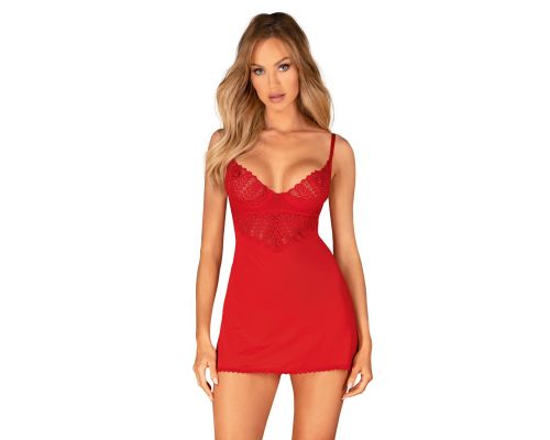 Пеньюар Obsessive Ingridia chemise & thong M/L