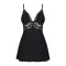 Obsessive 810-BAB-1 babydoll & thong black L/XL