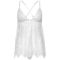 Пеньюар Leg Avenue Floral lace babydoll & string White S