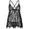 Пеньюар Leg Avenue Floral lace babydoll & string Black M