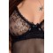 Прозрачная сорочка с чашечками VELIA CHEMISE black XXL/XXXL - Passion Exclusive, трусики