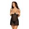 Obsessive Pearlove chemise & thong black S/M