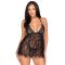 Пеньюар Leg Avenue Floral lace babydoll & string Black S